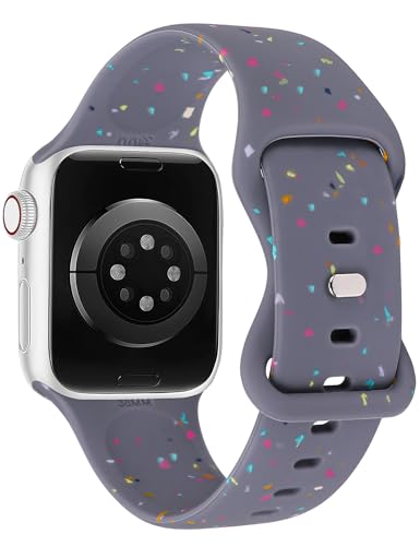 BEEXI Sport Kompatibel mit Apple Watch Armband 45/44/46/49/42mm für Damen, Kohlenstoffneutrales weiches Armband für iWatch Serie SE 10 9 8 7 6 5 4 3 2 1 Ultra 1 2, Bläulich-grau von BEEXI