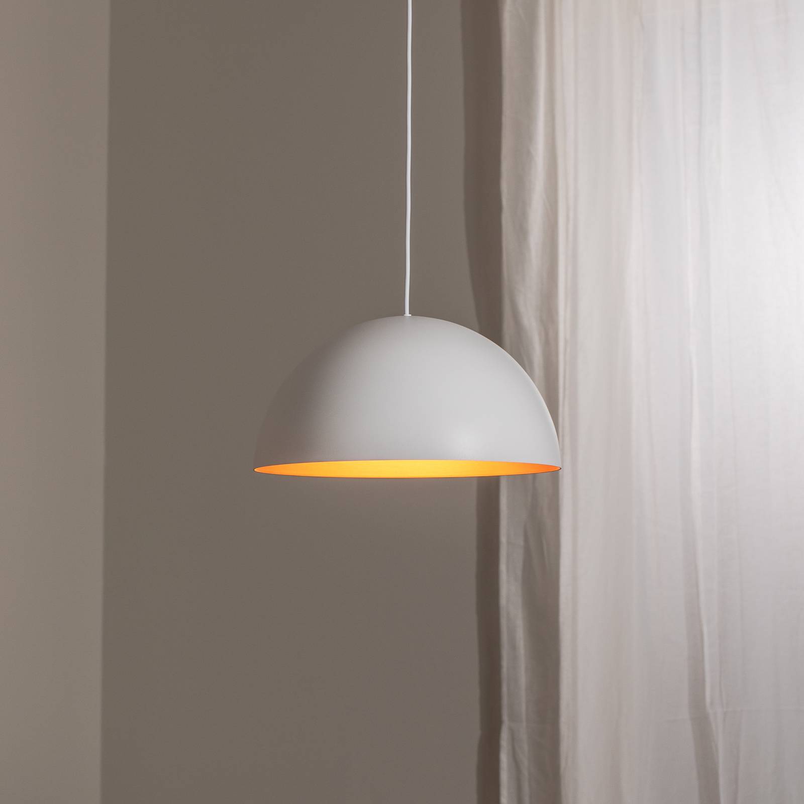 BEGA LED-Pendel Studio Line 50996, weiß/kupfer, Ø 35 cm von BEGA