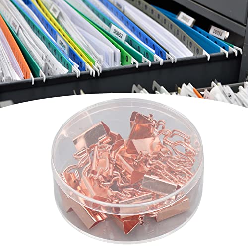 BEIJIALY 15 Stück Binder-Clips, Papier-Binder-Clips, Papierklammern, Roségold-Binder-Clips, Starke Klemmkraft, Starke Klemmkraft, Metall, Kleine Binder-Clips für Büro, Schule(#1) von BEIJIALY