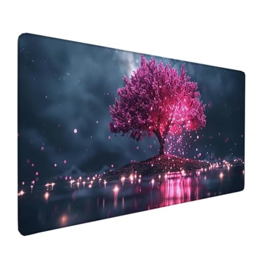 BEIJUYHU Large XXL Mouse Pad 600x300x3mm - Mauspad Desk Mat - Gaming Mat Pad - Improved Precision and Speed - Rubber Base for Stable Grip on Smooth Surfaces - Table Pad Rosa Anlage 9-X von BEIJUYHU