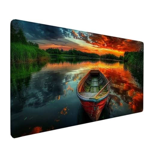 BEIJUYHU Large XXL Mouse Pad 800x400x3mm - Mauspad Desk Mat - Gaming Mat Pad - Improved Precision and Speed - Rubber Base for Stable Grip on Smooth Surfaces - Table Pad Grün See B-E von BEIJUYHU