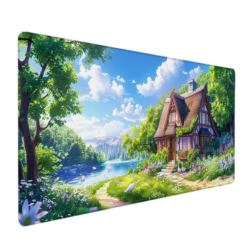 BEIJUYHU Memory Foam Set Tastatur Handgelenkstütze, Maus Handgelenk Unterstützung für Büro, Computer, Laptop, bequem, leicht für einfaches Tippen, Schmerzlinderung 800 x 300 x 3 mm Wald Kabine A - 0 von BEIJUYHU