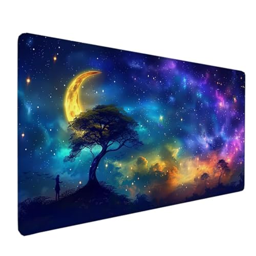 BEIJUYHU Stoff-Gaming-Mauspad, optimiert für Gaming-Sensoren, Desk Mat mäßige Oberflächenreibung, rutschfeste Mausmatte, Mac- und PC-Gaming-Zubehör, 1200x600x3mmFarbe Landschaft 4-2 von BEIJUYHU