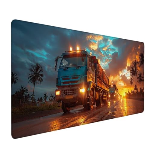 Gaming Mauspad Mauspad XXL 1200x600x3 mm XXL Mousepad (CAT) Mauspad Gaming Zubehör mit Anti Rutsch Basis Mouse Pad Wasserdicht und Langlebig für Maus und Tastatur, Home Decor Sonnenuntergang Auto 3 7 von BEIJUYHU