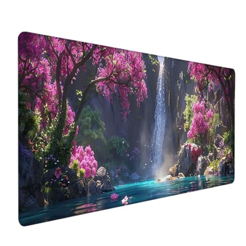 Gaming Mauspad XXL Gaming Mousepad XXL rutschfest und Wasserabweisend Mauspad Groß - Mouse Pad XXL Gaming Schreibtischunterlage PC Zubehör Gaming Fanartikel800 x 300 x 3 mm Fallen Wald 8-7 von BEIJUYHU