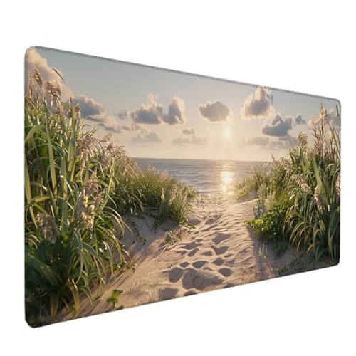 Large XXL Mouse Pad 600x300x3mm - Mauspad Desk Mat - Gaming Mat Pad - Improved Precision and Speed - Rubber Base for Stable Grip on Smooth Surfaces - Table Pad grau Sonnenuntergang N-A von BEIJUYHU