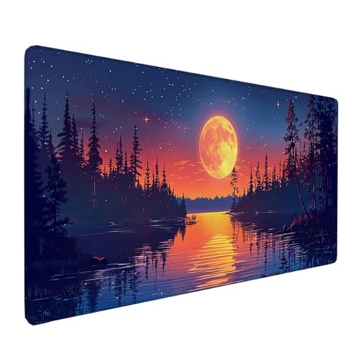 Mauspad XXL Speed Gaming, 900x400x3mm Schreibtischunterlage Gelb Sternenhimmel, Mouse Pad Gamer Mouse Pad, Wasserdicht Mousepad, Verbessert Präzision und Geschwindigkeit, rutschfeste Gummibasis 5-3 von BEIJUYHU