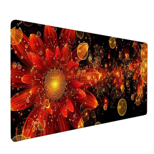 Übergröße Mauspad Gaming Rot Traum 600x300x3mm - XXXL Desk Mat Mousepad groß mit Motiv Tischunterlage Large Size - verbessert Präzision und Geschwindigkeit V-W von BEIJUYHU