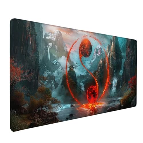 Übergröße Mauspad Gaming grau Landschaft 1200x600x3mm - XXXL Desk Mat Mousepad groß mit Motiv Tischunterlage Large Size - verbessert Präzision und Geschwindigkeit 7-5 von BEIJUYHU