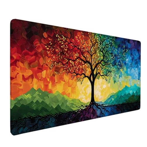 XXL Speed Gaming Mauspad Farbe Herbst Desk Pad 1200x600x3mm - Mousepad Tischunterlage Large Size Multifunktionales Anti Rutsch schreibtischunterlage verbessert Präzision und Geschwindigkeit 2-9 von BEIJUYHU