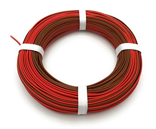 BELI-BECO L2218/25 Kabel - Kupferlitze 2 x 0,14 mm² (1x18x0,10 mm) - Zwillingsleitung - 25 m Ring (Rot-Braun) von BELI-BECO