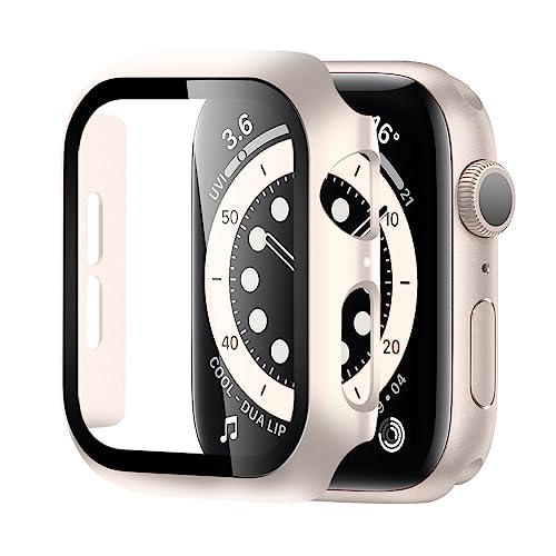 【2 Stücke】 BELIYO Schutzhülle Kompatibel mit Apple Watch Ultra 2/Ultra/SE2/SE/9/8/7/6/5/4,Apple Watch Gesamtschutzhülle für Apple Watch SE2/SE6/5/4 44mm schutzhülle（44mm,Starlight von BELIYO