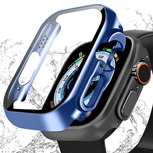 BELIYO Schutzhülle Kompatibel mit Apple Watch Ultra2/Ultra,wasserdichte Hülle,3D rechtwinklige Kante,Galvanisierungsprozess für Apple Watch Ultra2/Ultra 49mm schutzhülle（49mm,Blau von BELIYO