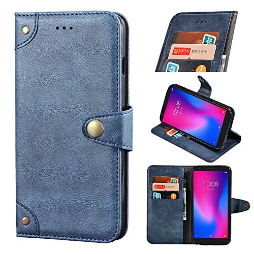 BELLA BEAR Vivo Y28S 5G Handyhülle [Kartenfächer] [Unterstützungsfunktion] [Brieftasche] Vivo Y28S 5G Hülle(Blau) von BELLA BEAR