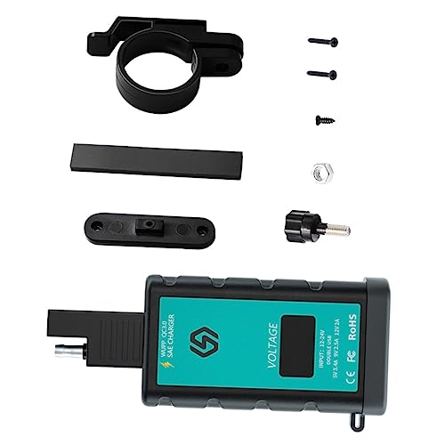 BELLIFFY 1 Satz ladegerät elektrisches Auto spannungsmesser Schnellladegeräte praktisches Ladegerät USB-Ladegeräte Ladegerät mit Voltmeter Motorradteile Kieselgel Green von BELLIFFY