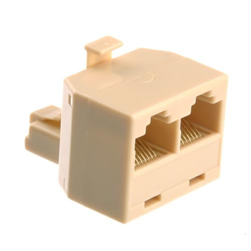 BELLIFFY 1 ethernet verteiler lan netzwerkverbinder Ethernet-Kabeladapter netzwerkverteiler Ethernet-Verteiler netzwerkverbindung kabelverteiler LAN-Verbindung stoßverbinder Beige von BELLIFFY