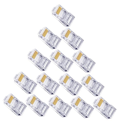 BELLIFFY 100 Stück RJ45 Ethernet Kabel Crimp Stecker Cat 6A Netzwerkkabel Ende Hochwertige Netzwerkstecker Für Schnelle Und Stabile Verbindungen von BELLIFFY