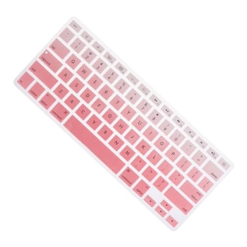 BELLIFFY 2 Stücke Staubdichte Tastatur Abdeckung Dauerhafte Tastatur Film Fashion Tastatur Protector Kompatibel Für Pro Luft A1466 A1466 A1502 (pink) von BELLIFFY