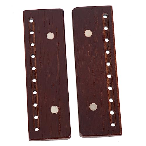 BELLIFFY 2St Magnetische Holzklammern Schnappverschlüsse Gepäckschnallen magnetische Geldbörse starkmagnet Starke Magnete Handtasche magnetische Schnappschlösser Taschenschnallen Dark Brown von BELLIFFY