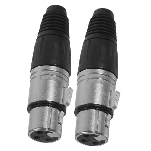 BELLIFFY 2st Dreipoliger Xlr-kanonenstecker Mikrofonbuchse Weiblicher Mikrofonanschluss Lötmikrofon-leitungsstecker Mikrofon-ersatzstecker 3-poliger Stecker Xlr- Xlr-stecker Abs von BELLIFFY