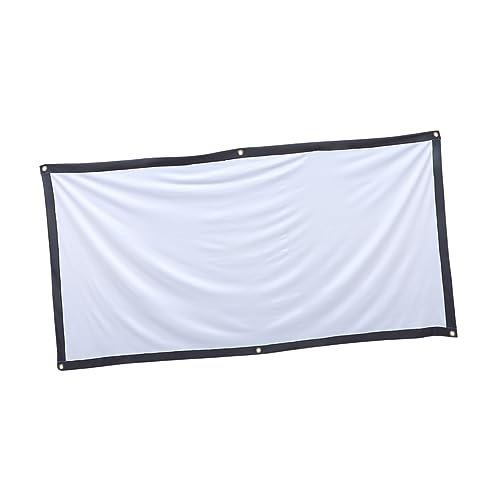 BELLIFFY 84 Projektionstuch Projektionswand tragbar Projektorleinwand im Innenbereich Portable Screen tragbarer Bildschirm tragbare Projektionsleinwand Heimkinoleinwand Polyester Weiß von BELLIFFY