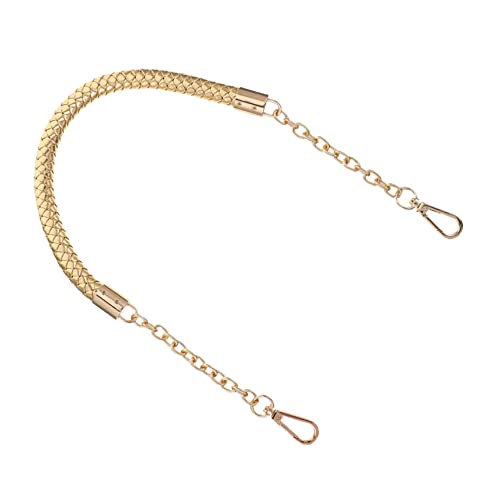 BELLIFFY Band Handgelenktaschen Für Damen Taschengurt Damen Geldbörse Handtaschenriemen Selber Machen Geldbörsen Aus Metall Für Damen Geldbörse Für Frauen Gürtel Brieftasche Golden Pu-Leder von BELLIFFY