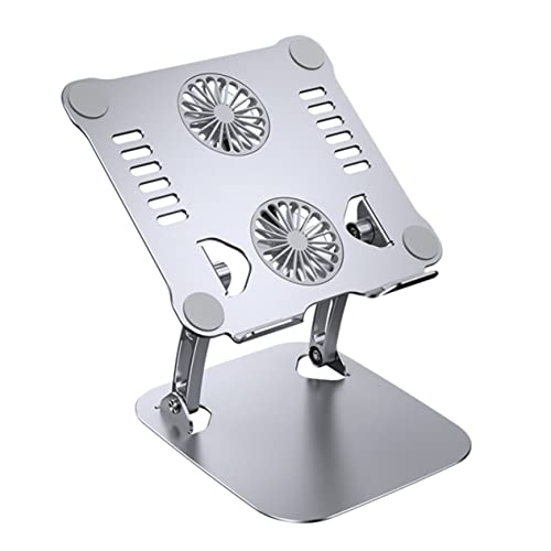 BELLIFFY Computer-Tablet-ständer Laptop-Aufzug Tablet-Halter Computer Kühler Laptop-ständer Tischventilatoren Faltbarer Tablet-ständer Laptop-lüfter Computer-Fan Silver Aluminiumlegierung von BELLIFFY