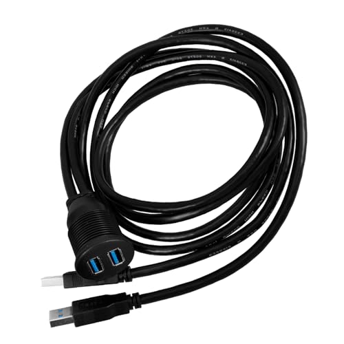 BELLIFFY USB-Panel-Kabel USB-Panelkabel USB-Verlängerungskabel für das Armaturenbrett USB-Erweiterungskabel USB-Kabel für Autos Automobil USB-Unterputzmontage Panel-Montage-USB PVC Black von BELLIFFY