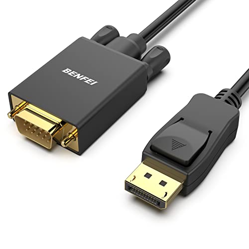 BENFEI DisplayPort auf VGA Kabel 3M, Unidirektional DP DisplayPort Computer to VGA Monitor 1080P Stecker zu Stecker Vergoldetes Kabel, kompatibel mit Lenovo Dell HP ASUS und anderen Marken von BENFEI