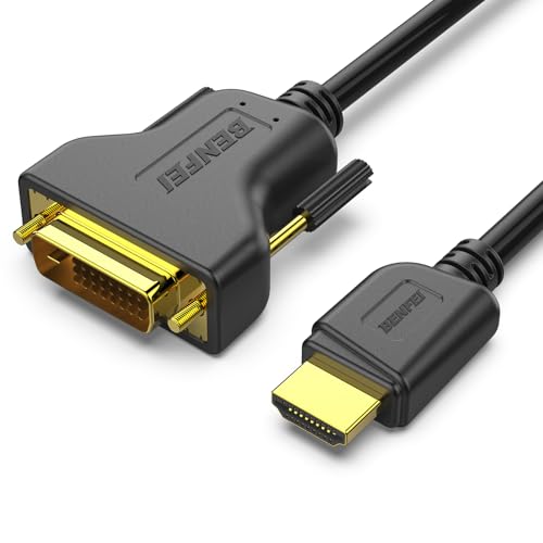 BENFEI HDMI auf DVI, HDMI auf DVI 4.58 Meter Kabel mit 1080P High Speed DVI HDMI Adapter für Apple TV, Fire TV, PS3/4, Laptop/Desktop, Blu-Ray Player, Xbox 360/One von BENFEI