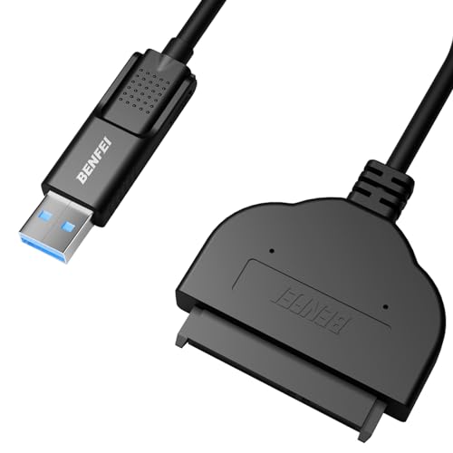 BENFEI SATA auf USB-Kabel, 2-in-1 USB C/USB 3.0 auf SATA III Festplatten-Adapter, kompatibel für 2,5 Zoll HDD und SSD von BENFEI