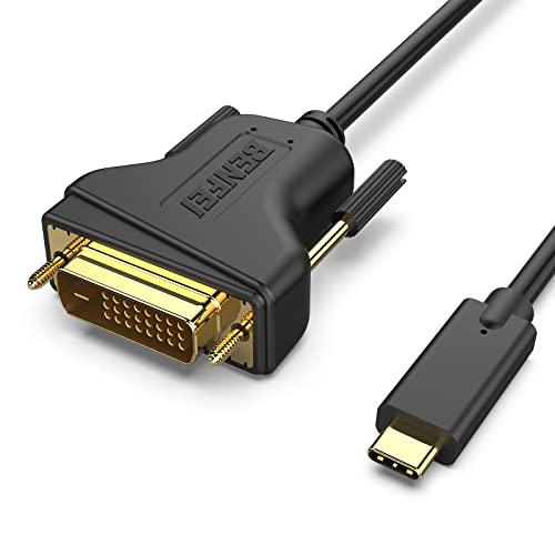 BENFEI USB C auf DVI Kabel 1,8m, USB Typ C [Thunderbolt 3/4] zu DVI Kabel Kompatibel für iPhone 15 Pro/Max MacBook Pro/Air 2023 iPad Pro iMac S23 XPS 17 usw von BENFEI
