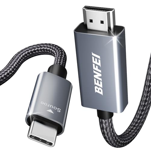 BENFEI USB C auf HDMI Kabel 4,5m(4K@60Hz, 2k@144Hz), USB Typ C auf HDMI [kompatibel Thunderbolt 3/4] für iPhone 15 Pro/Max MacBook Pro/Air 2023 iPad Pro iMac S23 XPS 17 usw von BENFEI