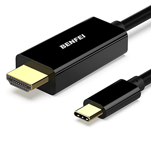 BENFEI USB C auf HDMI Kabel 4K 0,9m, Typ C auf HDMI Kabel [kompatibel Thunderbolt 3/4] für iPhone 15 Pro/Max MacBook Pro/Air 2023 iPad Pro iMac S23 XPS 17 usw von BENFEI