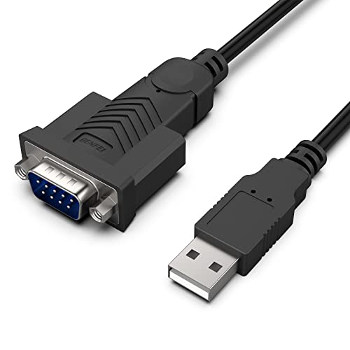 BENFEI USB auf RS232 Seriell Kabel mit Nuss 1,8M, Seriell USB auf RS-232 (9 Pin) DB9 mit PL2303 Prolific Chipsatz, Kompatibel fur Windows 11/10/8.1/8/7, Mac OS X 10.6 und höher (NOT VGA) von BENFEI