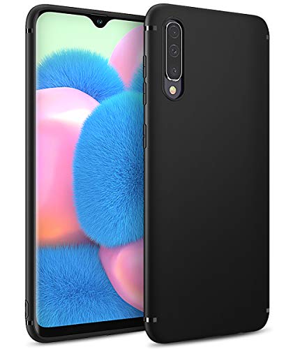 BENNALD Hülle für Samsung Galaxy A50/A30s Hülle Silikon Case, Samsung Galaxy A50/A30s Schutzhülle Extrem Dünn Weiche TPU Stoßfest Kratzfest Handyhülle Case, Schwarz von BENNALD