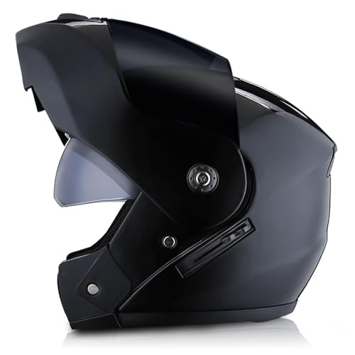 Modulare Motorradhelme, Integralhelm Mit Sonnenblende, Motorradhelme, Schneemobil, Motocross, Straßenmoped, Integralhelm Für Damen Und Herren, ECE-Geprüft 11,L=59-60CM von BENSIMPB