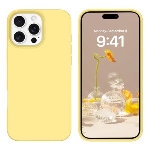 BENTOBEN Kompatibel mit Slim Fit Liquid Silicone iPhone 6,9 Zoll Hülle, Gelb von BENTOBEN