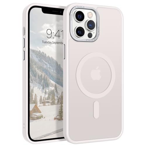 BENTOBEN Magnetische Schutzhülle für iPhone 12 Pro Max, iPhone 12 Pro Max, kompatibel mit MagSafe, durchscheinend, matt, stoßfest, Anti-Fingerabdruck-Handyhülle für iPhone 12 Pro Max 6,7 Zoll, von BENTOBEN