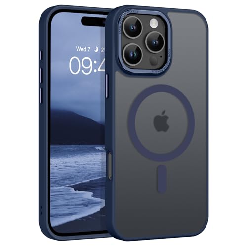 BENTOBEN Magnetische Schutzhülle für iPhone 16 Pro, kompatibel mit MagSafe, durchscheinend, matt, stoßfest, Anti-Fingerabdruck, schmale Passform, für Damen und Herren, Schutzhülle für iPhone 16 Pro von BENTOBEN