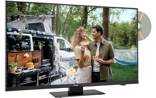 BERGER 12V Fernseher Wohnmobil Advanteq 22" | Smart TV 12/230V Betrieb mit Triple Tuner, Bluetooth, & WebOS | Camping Fernseher mit Lautsprecher & Full HD-Display | Ideal für Wohnwagen, LKW & Boot von BERGER