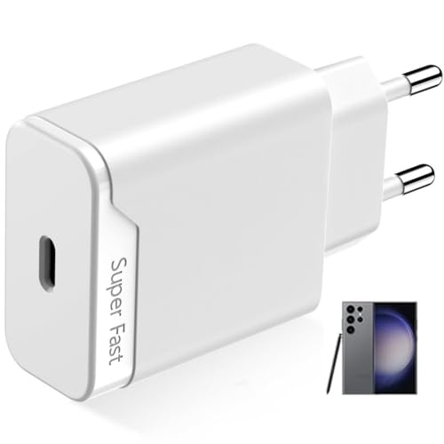 Schnellladegerät, 25 W, für Samsung Galaxy A55 A25 A16 A15 A14 A35 A54 5G S25 S24 S23 S22 S21 S20 Fe Tab S9 FE Tab A9 Ladegerät USB C Netzadapter Schnellladegerät, 25 W, für Samsung Galaxy A55 A25 A16 A15 A14 A35 A54 5G S25 S24 S23 S22 S21 S20 Fe Tab S9 FE Tab A9 Ladegerät USB C Netzadapter von BERLS