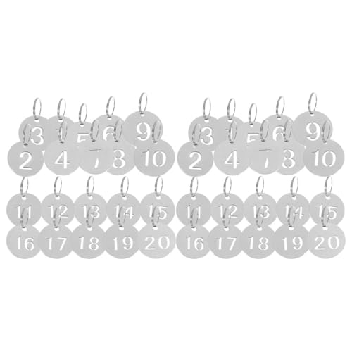 BESPORTBLE 2 Sätze Nummernschild aus Edelstahl gepäck schließfach schlüsselanhanger nummerierte Schlüsselanhänger mit Metallschlüssel -Tags hängende Nummernschilder Rostfreier Stahl Silver BESPORTBLE 2 Sätze Nummernschild aus Edelstahl gepäck schließfach schlüsselanhanger nummerierte Schlüsselanhänger mit Metallschlüssel -Tags hängende Nummernschilder Rostfreier Stahl Silver von BESPORTBLE