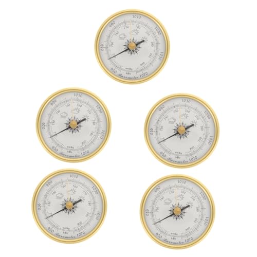 BESPORTBLE 5St Barometer Thermometer druckluftmanometer wetterstationen mit außensensor wandmontierte Temperaturanzeige hängende Temperaturanzeige hohe Präzision Aluminium-Magnesium-Legierung von BESPORTBLE