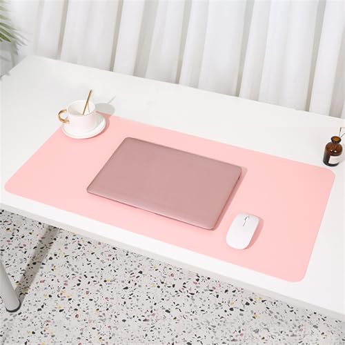 BESTORI Mauspad Gaming Tastatur Matte rutschfeste Schreibtisch Protector Matte wasserdicht Unterschiedliche Farben auf beiden Seiten Mauspad, Rosa und Hellblau, 80 x 40cm von BESTORI