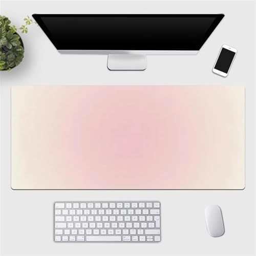 BESTORI Mauspad Gradient Schreibtisch Protector Matte wasserdicht Schreibtischschutz rutschfeste Mauspad für Gaming, Büro, Zuhause, Rosa 01, 90 x 45cm von BESTORI