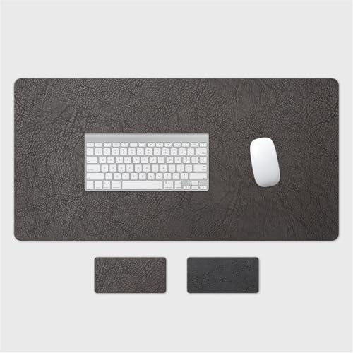 BESTORI Mauspad Wasserdicht Rutschfester Schreibtisch Protector Matte Gaming Tastatur Matte Unterschiedliche Farben auf beiden Seiten für Büro, Zuhause, Braun und Schwarz, 100 x 50cm von BESTORI