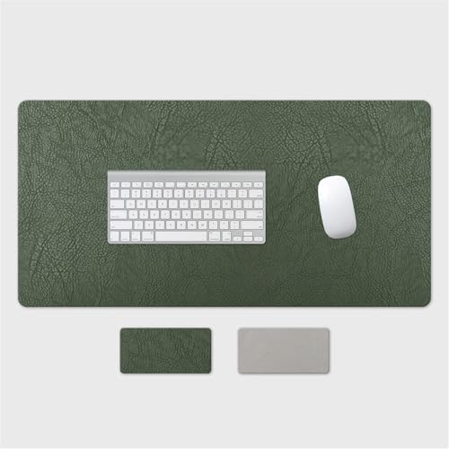 BESTORI Mauspad Wasserdicht Rutschfester Schreibtisch Protector Matte Gaming Tastatur Matte Unterschiedliche Farben auf beiden Seiten für Büro, Zuhause, Grün und Hellgrau, 100 x 60cm von BESTORI