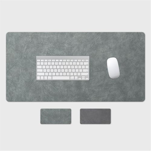 BESTORI Mauspad Wasserdicht Rutschfester Schreibtisch Protector Matte Gaming Tastatur Matte Unterschiedliche Farben auf beiden Seiten für Büro, Zuhause, Hellgrau und Dunkelgrau, 60 x 40cm von BESTORI