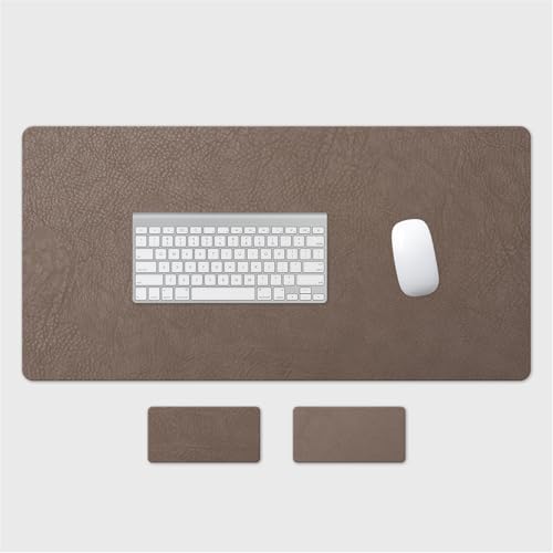 BESTORI Mauspad Wasserdicht Rutschfester Schreibtisch Protector Matte Gaming Tastatur Matte Unterschiedliche Farben auf beiden Seiten für Büro, Zuhause, Khaki, 60 x 40cm von BESTORI